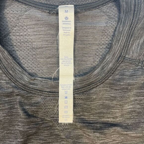 Lululemon Gray Performance Short Sleeve Swiftly Tech T-Shirt Size Medium - Picture 3 of 8